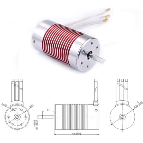 Surpass Hobby Waterproof 3665 3100KV 2600KV Brushless Motor Engine for Traxxas HSP Redcat 1/10 RC Car Truck Model