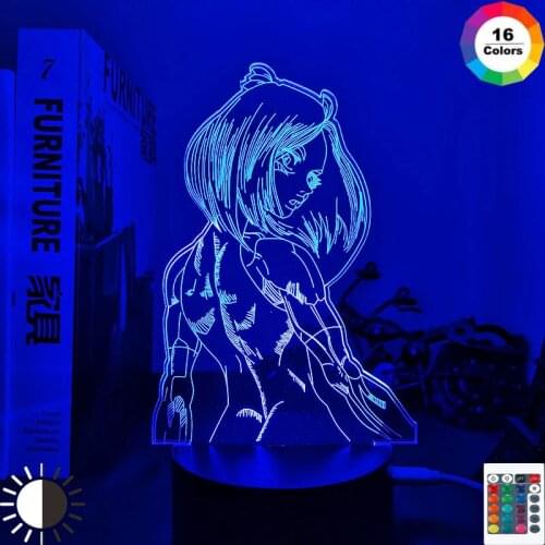 Led Light Alita Battle Angel Figure for Bedroom Decorative Night Light Birthday Gift Kids Room 3d Table Lamp Manga Gunnm