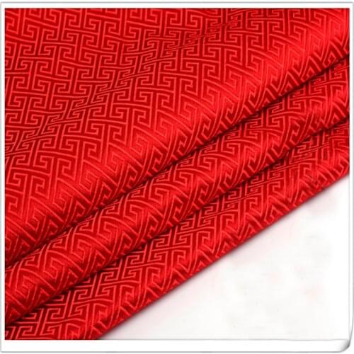 High quality Big red ripstop style damask fabric for DIY patchwork,wedding dress,upholstery fabric sofa sewing home decoration