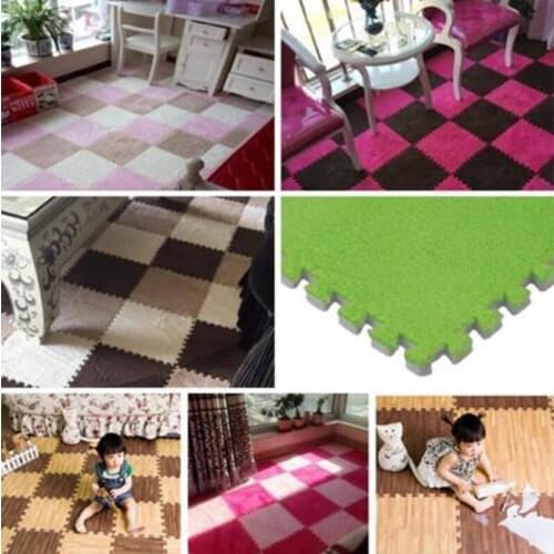 1PC 30*30cm Plush Puzzles Baby Playmats Puzzle Mat Infant Carpet Foam Kids Rug Baby Playing Mat Rug Puzzle Childrens Mat