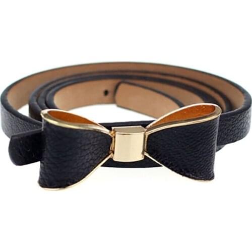 1PC Brief Waist Belt Narrow Stretch Dress Belt Thin Buckle Leather Waistband