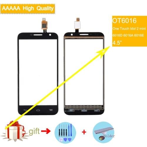 10pcs/lot touch screen For Alcatel One Touch Idol 2 mini 6016 6016D 6016A 6016E 6016X TouchScreen Sensor Digitizer Front Panel