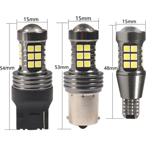 100Pcs T15 3030 27 SMD W16W T20 7440 BA15S 1156 P21W LED Car LED Auto DRL Turn Signal Light Reversing lamp