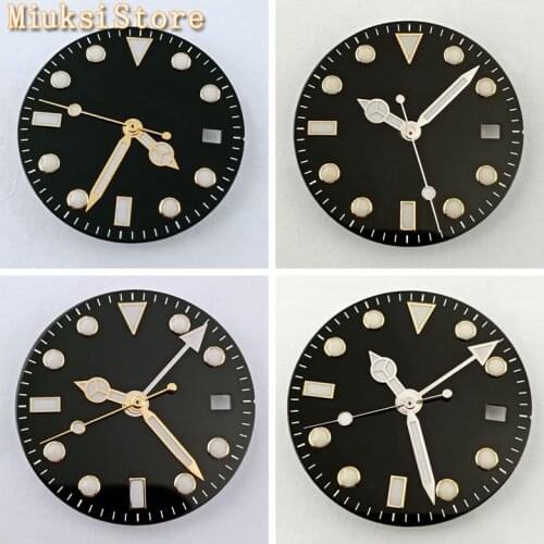 28.5mm sterile watch dial+silver/golden watch hands fit DG2813,Miyota 8205/8215/821A/82 series movement
