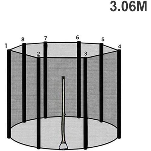 3.06M/1.83m/2.44m Trampoline Enclosure Net Fence Replacement Durable Safety Mesh Netting Suit Fitiness Accessories 6/8/10-Feet