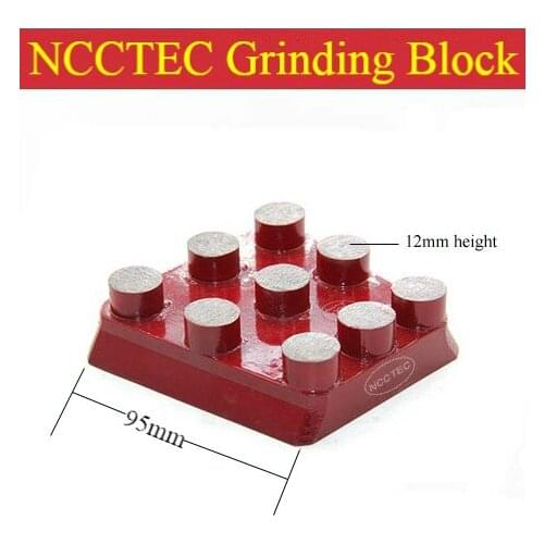 3.8'' Diamond metal bond horseshoe Grinding Blocks | 95mm grinding pads tools for surface flat Coarse grinding 9 round segments