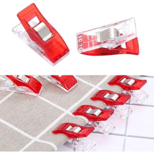 50/100PCS DIY Mixed Plastic Patchwork Clips Sewing Craft Fabric Knitting Clamps Home Garment Clips Holder Office Paper Clips