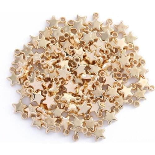 50pcs Plastic ABS Five-pointed Charms Pendants DIY Bracelet Necklace Making Jewelry Accessories Handwork Jewelry Findings