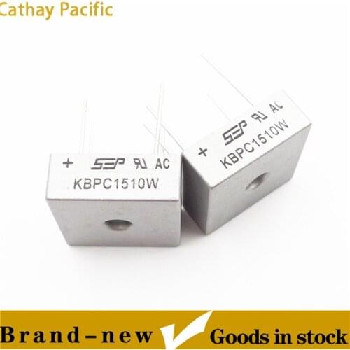 Free shipping New KBPC1510W KBPC2510W KBPC3510W KBPC5010W single-phase rectifier bridge square TYPE KBPC-W=Wire leads
