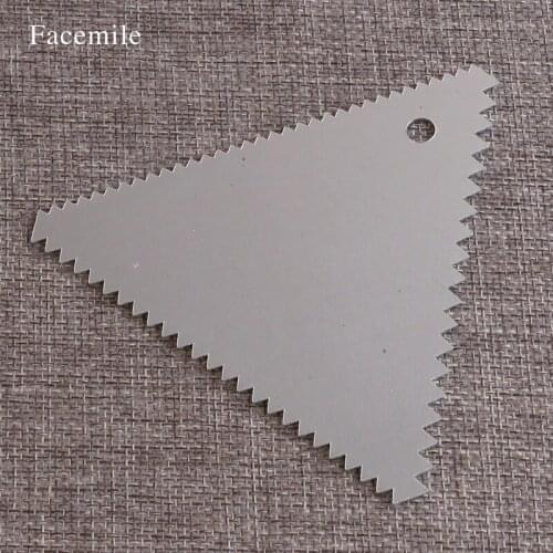 Facemile Free Shipping Serrated Edge Sugarcraft Bread Pastry Scraper Cake Pizza Cutter Scale Knife 52112