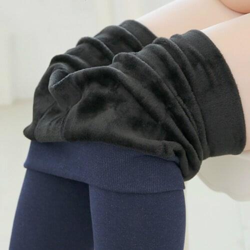 Large Size Fertilizer Cotton Thicken Fleece Lined High Waist Legging 50-100kg Women Winter High Quality Warm Stirrup Pantyhose