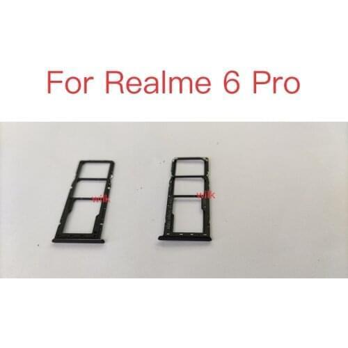 10PCS For Realme 6 Pro Realme6pro Original Phone Housing SIM Tray Adapter Micro SD Card Tray Holder