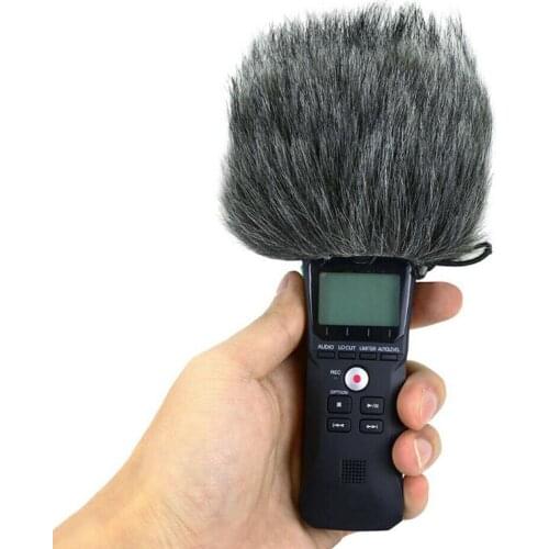 3 Styles Furry Windscreen Muff Cover Foam Filter Microphone Windproof Cover for Zoom H1 30x20mm Artificial Fur+Foam