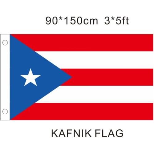 KAFNIK,puerto riico flag 3ft x 5ft Polyester Banner Flying 150* 90cm/128*192cm Custom flag outdoor