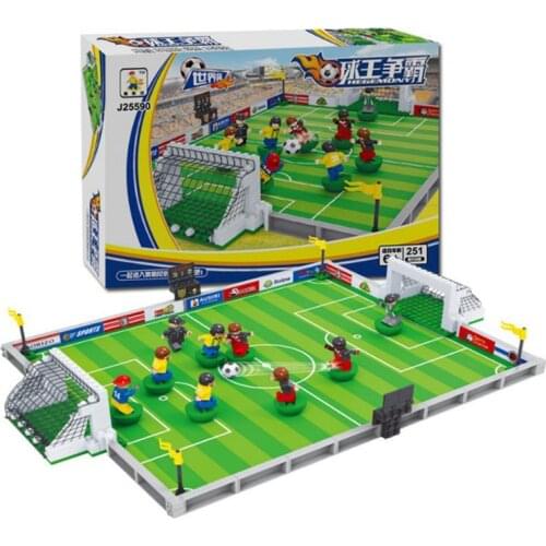 Osny Football Stadium Building Blocks World Cup Ball King Competition Parent-Child Interactive Small Particle Assembling Toys
