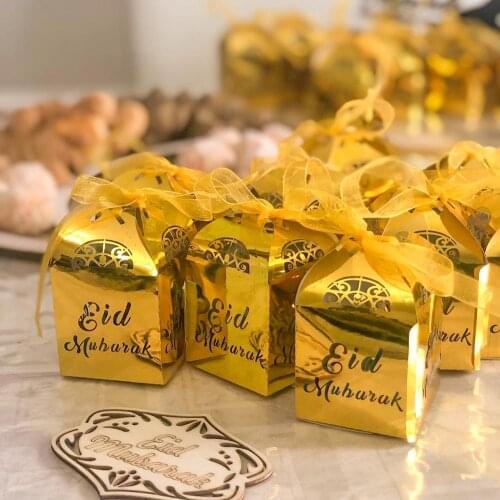 Meidding Ramadan paper gift box Kareem Decoration Eid Mubarak banner home decor Eid al-fitr Ramadan Mubarak packing Decor ballon