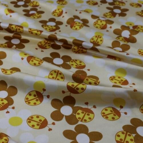 Lovely Satin Soft Craft Coccinella Septempunctata Flower Glossy Sewing DIY Cosplay Ribbon Material