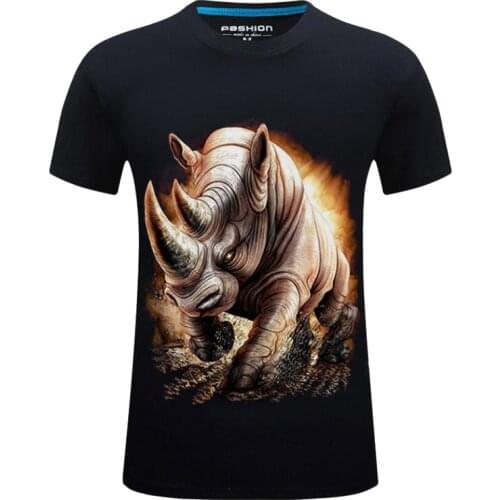 Mens t-shirts Animal 3d Printed Funny T Shirts Summer Casual O-Neck Short Sleeve tshirt homme S-6XL Solid Oversized T-Shirt Men