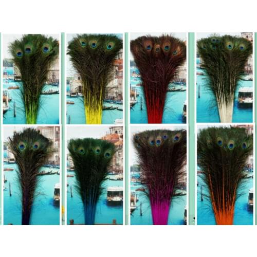 Wholesale high quality 50pcs natural peacock feather eye 70-80cm/28-32inch stage performance wedding decoration diy Accessories