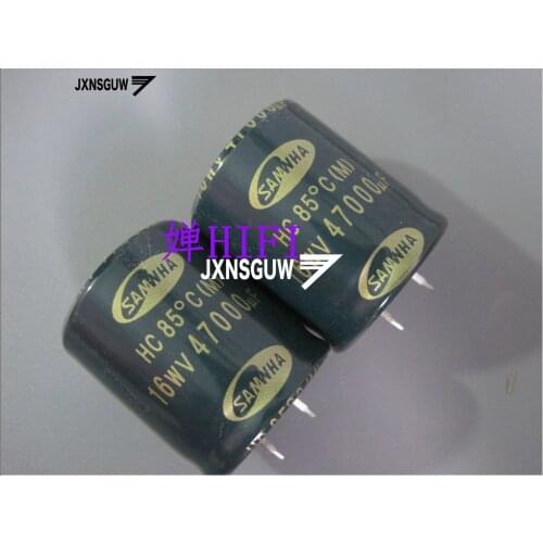 2PCS Original SAMWHA HC 16V47000UF 35X40MM black gold Aluminum electrolytic capacitors 47000uF/16v 85 degrees 47000UF 16V