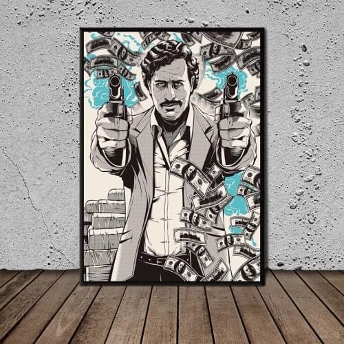Poster Prints Pablo Emilio Escobar Poster Canvas Oil Painting Art Wall Pictures Living Room Home Decor No Frame