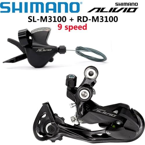 Shimano Alivio M3100 9s Right Shifter Lever Rear Derailleur SGS 9 Speed Groupset For MTB Bicycle Mountain original parts