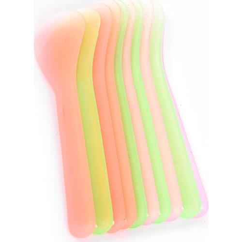 10/20/30Pcs/pack Skin Care Face Beauty Plastic Mask Scraper Mask Stick Adjusting Tool Eye Cream Crescent Scoop Random Color