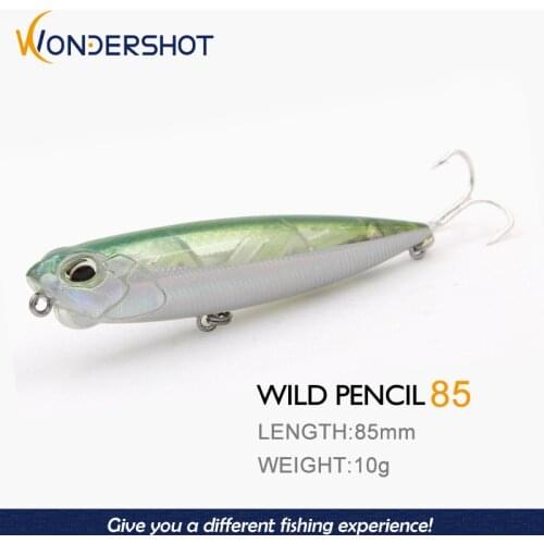 Wondershot D09 Realis Pencil Fishing Lure Z-Shaped 85mm 10g Swim Crankbait Pesca Floating Artificial Hard Bait For Pike Bass