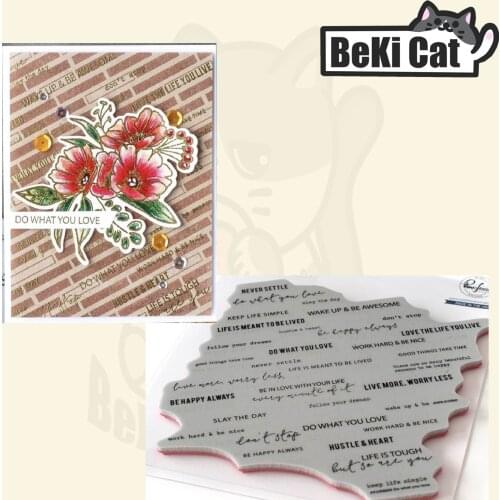 Word background Clear Stamps for DIY Scrapbooking/Card Making Fun Decoration Supplies