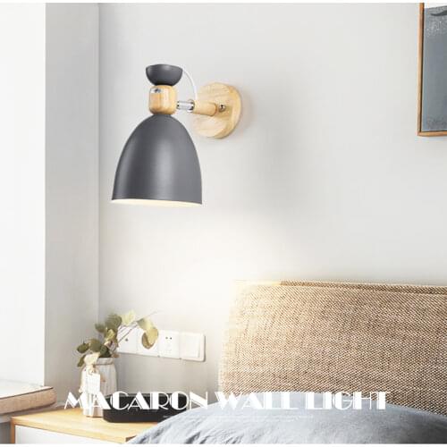 Bedside lamp Nordic bedroom modern minimalist background wall creative LED lamp living room creative prop wall lamp