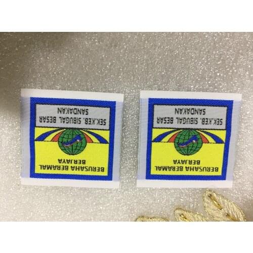High Quality Custom Design Logo Washable Main Taffeta Woven Label Garment Tags For Clothing