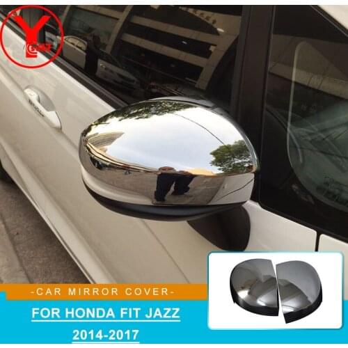 Replace The Original Car Side Mirror Cap Cover For Honda Fit 2014 2015 2016 2017 ABS Chrome RearView Mirror For Honda Fit Jazz