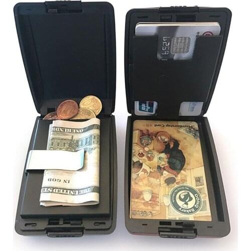 Bank Card Blocking Hard Case Wallet Credit Card Anti-RFID Scanning Protect Holder for Men and Women