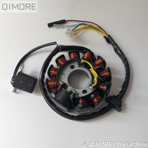 11-coil 6-wire 3 phrase DC fired Magneto Stator for Scooter Moped ATV Go Kart GY6 125 GY6 150 cc 152QMI 1P52QMI 157QMJ 1P57QMJ