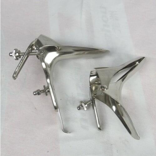 2 Pcs/set Stainless Steel Anal Speculum+Vaginal Speculum Set Adult Sex Toys Anal Dilator Pussy Dilator Expand Anal Enema