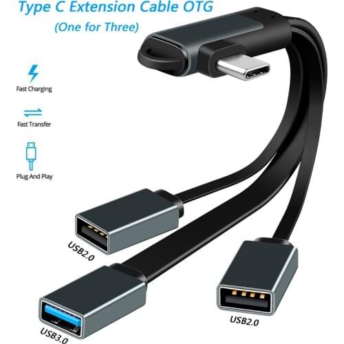 3 in 1 USB Type C Cable OTG Coverter USB C to USB 3.0/2.0 Extension Cord Type-c Male to USB Female for Samsung Huawei