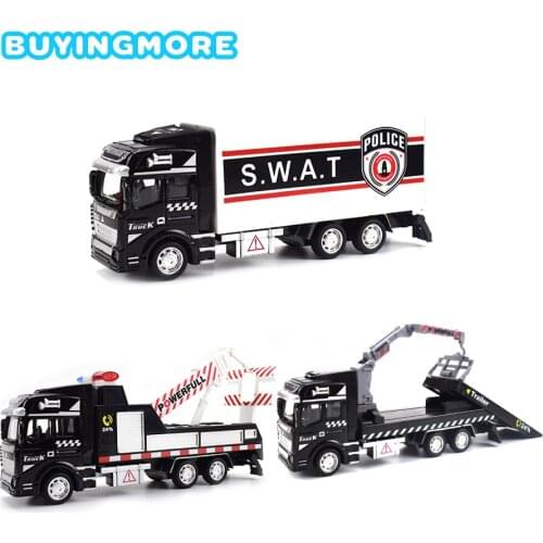 3 Kinds Kids Toys Military Series Rescue Car Alloy Diecast Inertia Vehicle DIY Metal Model Truck Educational Toys for Children