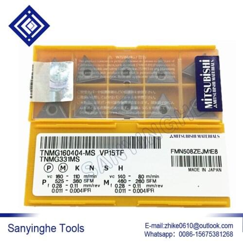 Free shipping high quality 50pcs/lots TNMG160404-MS VP15TF / TNMG160408-MS VP15TF cnc carbide turning inserts