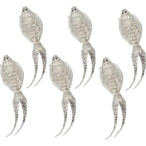 6Pcs 8g/13cm Soft Fishing Lures Split Tail PVC Halibut Artificial Bait Swim Baits Fishing Tackle