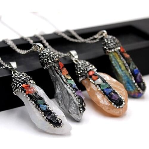 7 Chakra Stone Necklace for Women Yoga Meditation Energy Stone Reiki Healing Jewelry