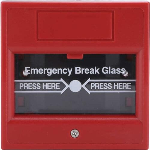 Emergency Exit Door Switch Glass Break Alarm Button Manual Reset Fireproof Red for Escape Door Security System