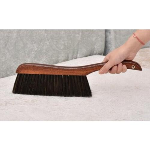 Free shipping Soft wood bed brush dust brush does not shed hair long handle household cleaning brush bed cleaning