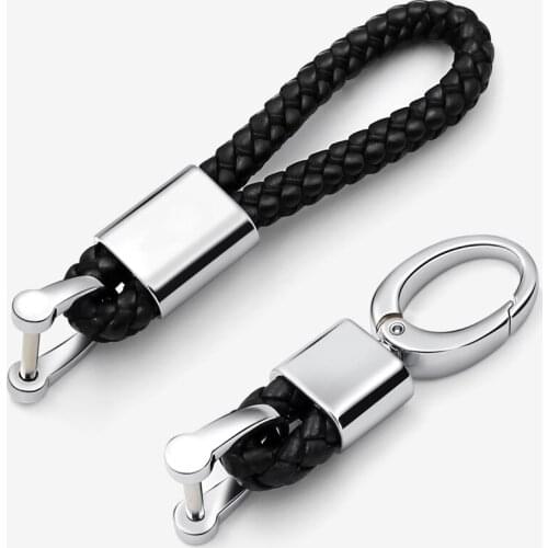 Horseshoe Buckle Keychain Key Rings For Mercedes Benz Accessories AMG S E C A CLA GLC GLE GLS Class W203 W124 Car Key Chain Ring