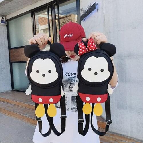 Disney childrens cartoon childrens schoolbag Minnie Mickey Mouse backpack boys and girls backpack student fashion bag