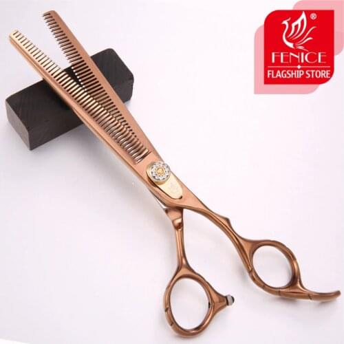 Fenice 7.0 inch Double-Sided Teeth Thinning Scissors Professional Dog Pet Grooming Scissors Animals Haircut Thinning 20-30