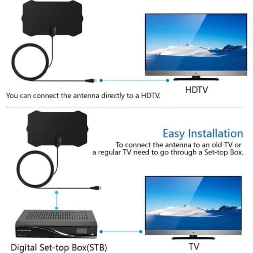 50Miles 1080P Indoor Digital TV Antenna Signal Receiver Amplifier TV Radius Surf Fox Antena HDTV Antennas Aerial Mini DVB-T/T2
