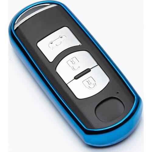 KUKAKEY TPU Car Key Shell Cover Case For MAZDA 2 3 5 6 CX-3 CX-5 CX-7 CX-9 Speed Miata MX5 Keychain Auto Accessories Styling