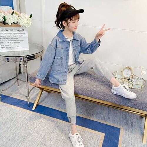 Stars Jean Children Spring Autumn Coats Girls Boys Jackets Girls Cardigan Top Sports Outfits Toddler Children High Quality