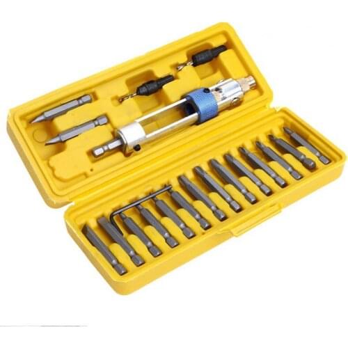 20Pcs/Set Universal Durable Utility Screwdriver Bit Nozzle Set Screwdriver High Speed Steel Flat Head Cross Dual Tool