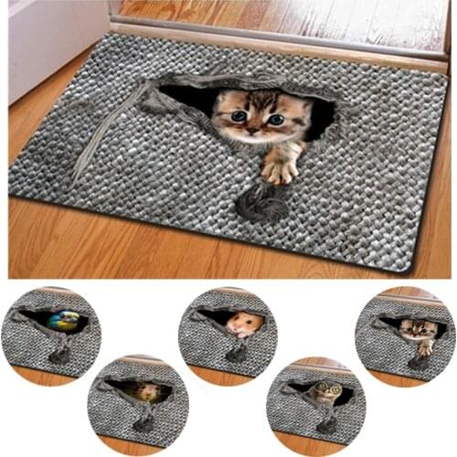 Floor Mat for Entrance Door Anti-slip Door Carpet for Living Room Printed Animal Tapis Cuisine Door Mats Tapis de Bain Felpudo